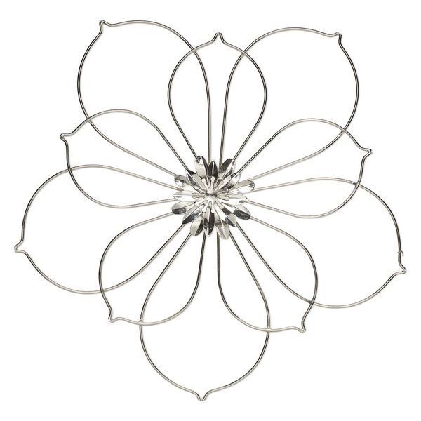 Wire frame, steel, 10-inch flower. Sold individually. image number 0