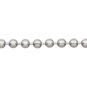 Chain 1pkg1 ball, 4.5mm, stainless steel Almost Jewelry® 50 foot unfinished