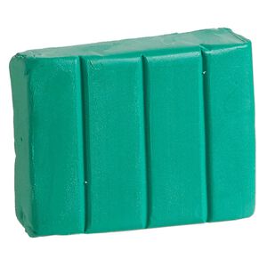 Polymer clay, Sculpey® Soufflé™, jade. Sold per 1.7-ounce bar.