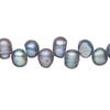 Freshwater pearl 1pkg1, top-drilled rice, 15 inch peacock 6x5mm-9x6mm cultured image number 0