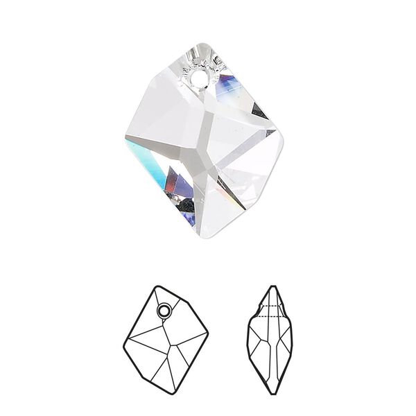 Drop 1pk crystal, Crystal Passions® 20x16mm pendant cosmic 6680 image number 0