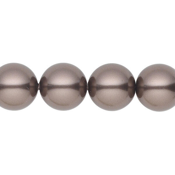 Pearl 10pk brown, Crystal Passions® 12mm round 5811 image number 0