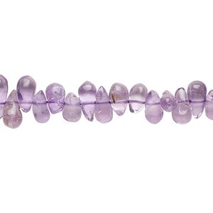 Amethyst 1pkg1, hand-cut top-drilled teardrop bead natural 15.5-16 inch 8x4mm-10x4mm