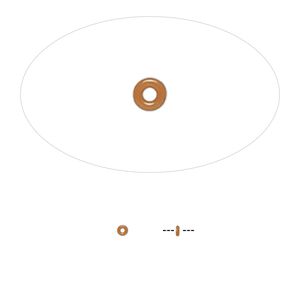 Component, Oh! Ring™, silicone, chocolate brown, 1.5mm round with 0.5mm hole. Sold per pkg of 1,000.