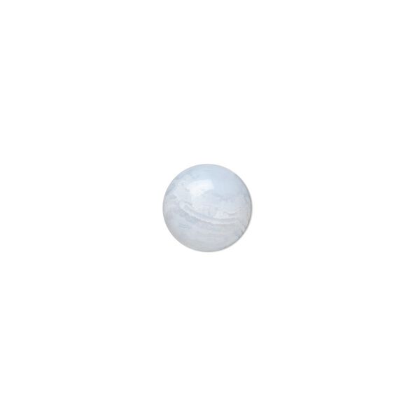 Blue lace agate 1pkg10, calibrated round cab natural 8mm image number 0