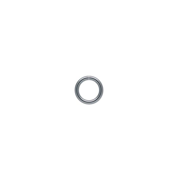 Jump ring, gunmetal-plated brass, 7mm round, 5.1mm inside diameter, 18 gauge. Sold per pkg of 100. image number 0