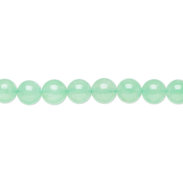 Bead, chrysoprase (natural), 6mm round, B- grade, Mohs hardness 6-1/2 to 7. Sold per 15-inch strand. image number 0