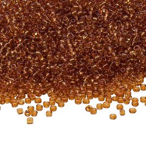 Seed bead, Ming Tree™, glass, pkg/1 pound, #11 round, transparent root beer.