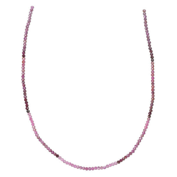 Pink tourmaline 1pkg1, hand-cut faceted round bead natural C+ grade, 12 inch 3mm image number 0
