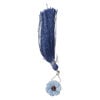Blue opal / garnet 1pkg1, top-drilled hand-cut 1sided carved flower bead natural, 14mm image number 2