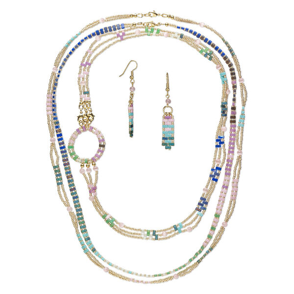 Necklace and earrings, One of a Kind Jewelry, 17.5 inches. Only one available. image number 0