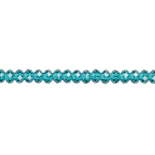 Bead 144pk blue zircon, Crystal Passions® 4x3mm rondelle 5040 image number 0