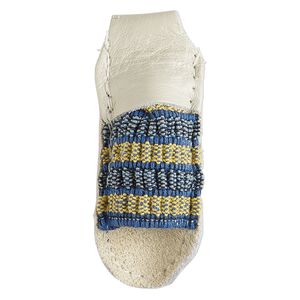 Finger guard, grain leather and elastic, multicolored, medium with closed tip. Sold individually.