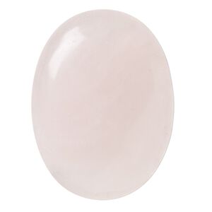 Rose quartz 1pkg1, calibrated oval cab natural 40x30mm