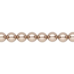 Pearl 50pk bronze, Crystal Passions® 6mm round 5810