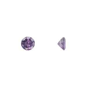 Amethyst 1pkg1, hand-cut faceted round gem natural 6mm
