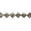 Russian serpentine 1pkg1, puffed diamond bead natural, 15 inch 31-35mm image number 1