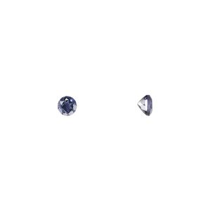 Iolite 1pkg2, hand-cut faceted round gem natural 4mm