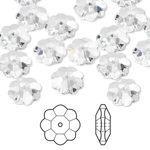 Margarita flower 144pk crystal, Crystal Passions® 10x3.5mm 3700