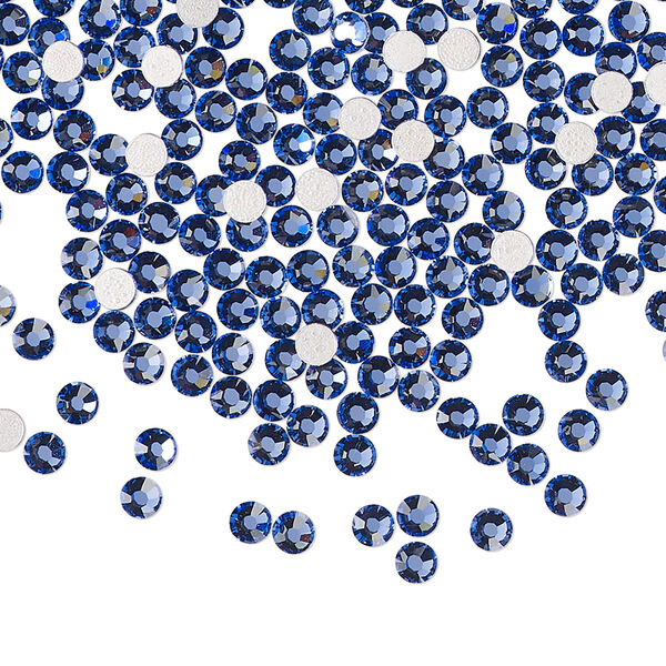 Flat back 144pk blue violet foil back, Preciosa MAXIMA Czech crystal hotfix rhinestone 2.7-2.9mm chaton rose round SS10 image number 0