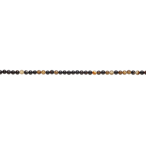 Black agate 1pkg1, round bead 15 inch 8mm image number 1
