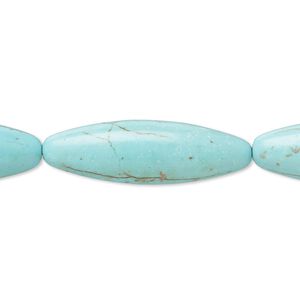 Magnesite 1pkg1, oval bead 8 inch 29x9mm-31x11mm