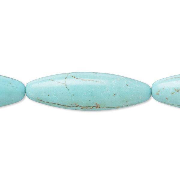 Magnesite 1pkg1, oval bead 8 inch 29x9mm-31x11mm image number 0