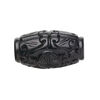 Jet 1pkg1, hand-carved oval bead natural 29x16mm image number 0