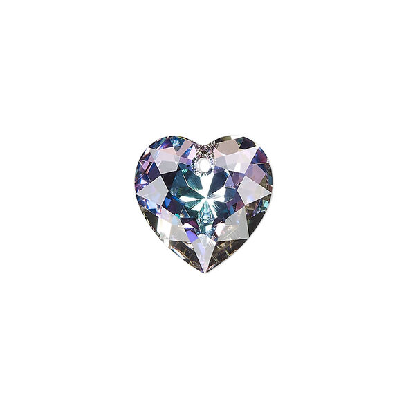 Drop 1pk crystal vitrail light P, Crystal Passions® 14.5mm pendant heart cut 6432 image number 0