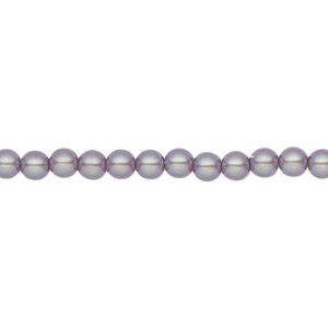 Pearl 600pk pearlescent violet, Preciosa Czech crystal 4mm round