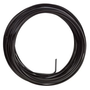 Wire, ParaWire™, black enamel copper, square, 18 gauge. Sold per 7-yard section.