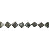 Russian serpentine 1pkg1, wavy diamond bead natural, 14 inch 25-27mm image number 1
