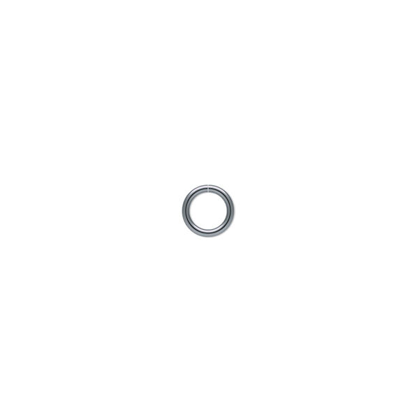 Jump ring, gunmetal-plated brass, 5.5mm round, 4mm inside diameter, 20 gauge. Sold per pkg of 500. image number 0