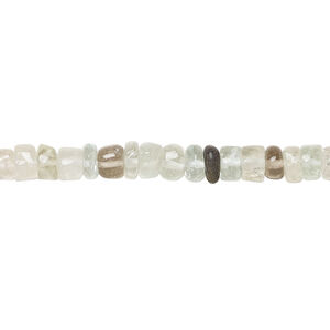Multi-gemstone 1pkg1, hand-cut uneven rondelle bead, 13 inch 5x2mm-6x5mm