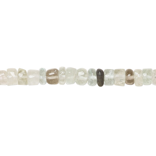 Multi-gemstone 1pkg1, hand-cut uneven rondelle bead, 13 inch 5x2mm-6x5mm image number 0
