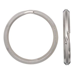 Split ring, stainless steel, 32mm round. Sold per pkg of 4.