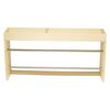 Organizer, stained beechwood / brass-finished steel / aluminum, brown, 17-1/2 x 9x4-1/2 inches with / 17-1/2 x 1/4 inch removable rods and keyhole mounts. Sold individually. image number 1