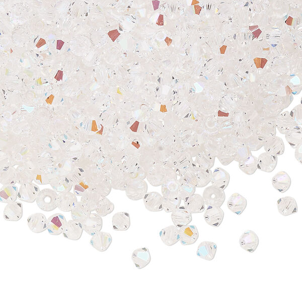 Bead 1440pk crystal glitter, Preciosa Czech crystal 3mm bicone image number 0