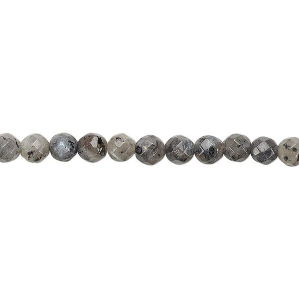 Blue labradorite 1pkg1, faceted round bead natural 8 inch 4mm image number 0