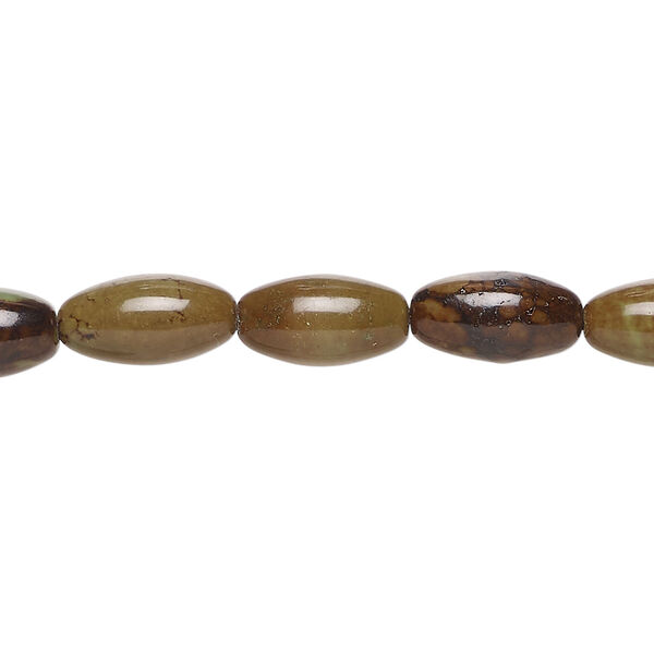 Magnesite 1pkg1, oval bead, 15 inch 11x6mm-12x7mm chocolate brown image number 0