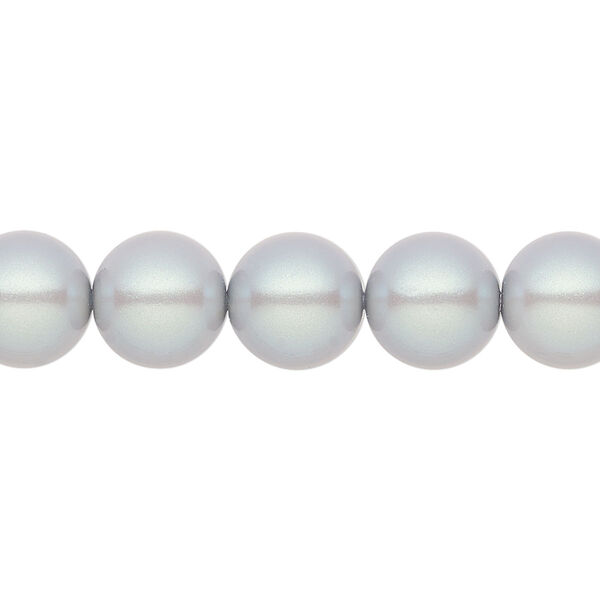 Pearl 50pk pearlescent grey, Preciosa Czech crystal 10mm round image number 0