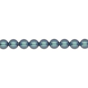 Pearl 500pk iridescent Tahitian look, Swarovski® 5mm round 5810
