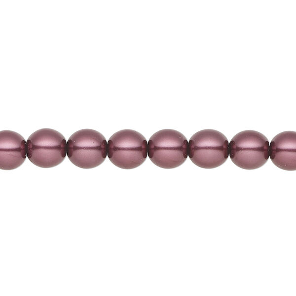 Pearl 200pk light burgundy, Preciosa Czech crystal 6mm round image number 0