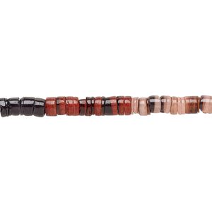 Common hammer oyster shell 1pkg1, hand-cut heishi bead earth tones 24 inch 3x1mm-4x3mm