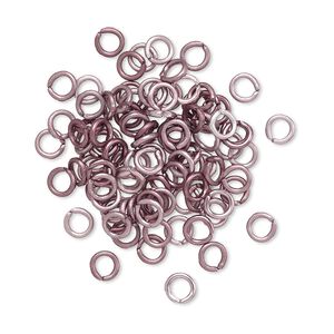 Jump ring, anodized aluminum, antique copper patina, 4mm round, 2.4mm inside diameter, 20 gauge. Sold per pkg of 100.