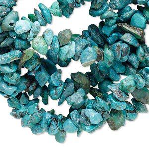 Turquoise 1pkg1, chip bead 32 inch small