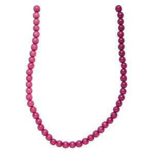 Bead, Taiwanese cheesewood (dyed / waxed), pink ombre, 8mm round. Sold per pkg of (2) 15-1/2" to 16" strands.