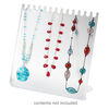 Display, chain and necklace, acrylic, frosted clear, 11-1/4 x 10-1/2 x 4-3/4 inches. Sold per pkg of 4. image number 1