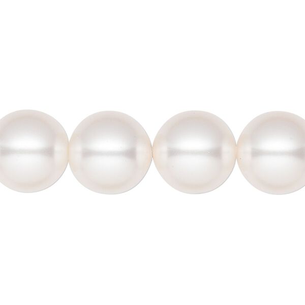 Pearl 10pk white, Crystal Passions® 12mm round 5811 image number 0
