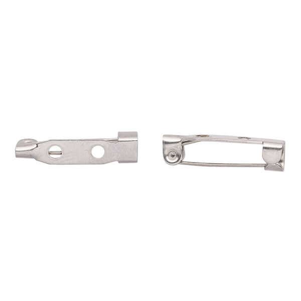 Pin back, stainless steel, 3/4 inch. Sold per pkg of 10. image number 0
